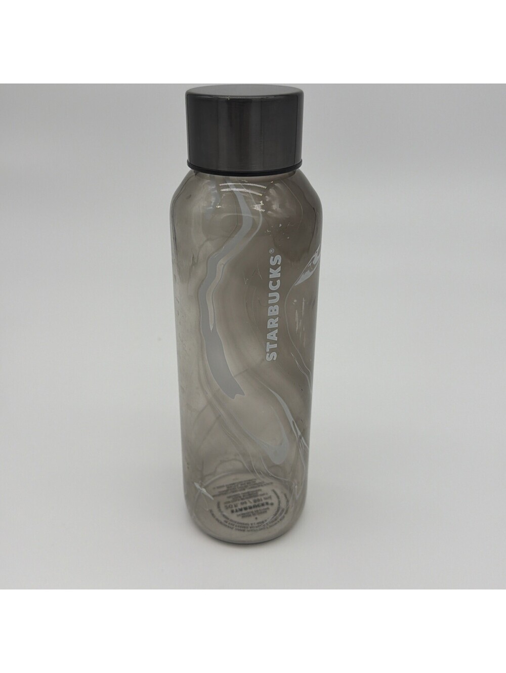 Starbucks Smokey Gray Marble Wave GLASS Water Bottle 20oz 2022- NEW With Tag